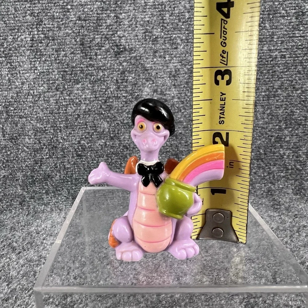 1982 Vintage Walt Disney Epcot FIGMENT Purple Dragon Rainbow Figure PVC 2 1/2